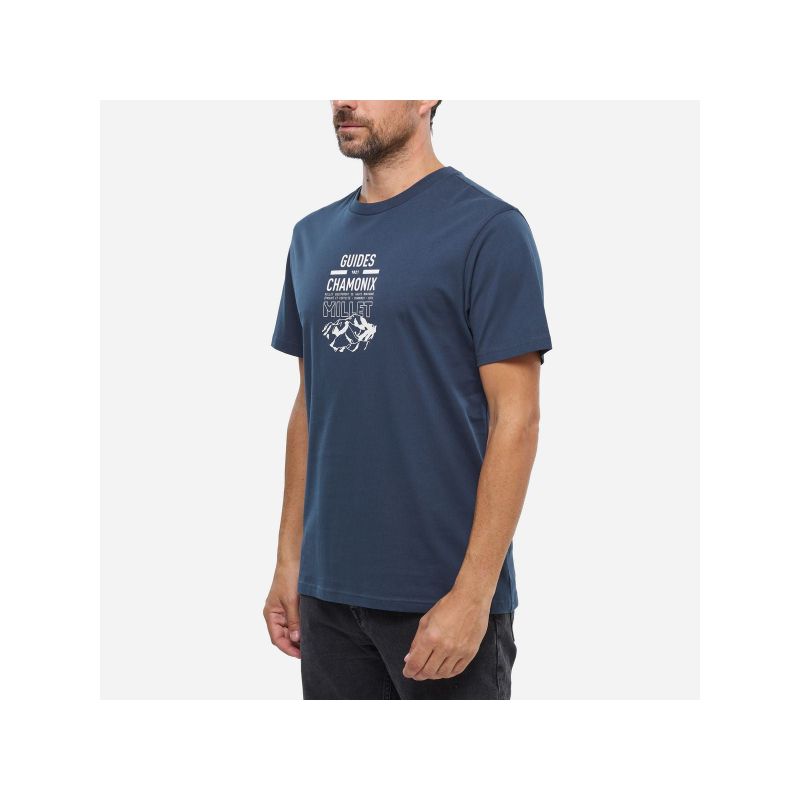 MILLET Men's T-Shirt Cdg Chamonix Logo Ts Ss M Navy Blue