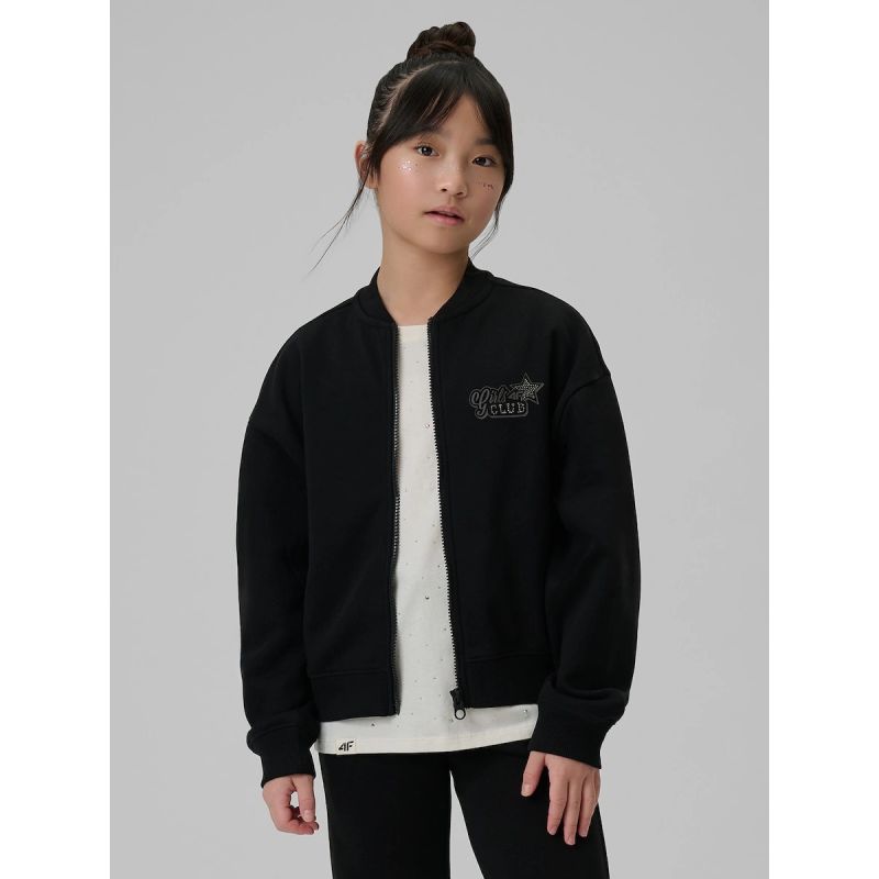 Girls' loose sweatshirt without hood 4F 4FJRSS26TSWSF2626-20S