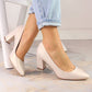 Sergio Leone W SK403C Beige Pearl Pumps