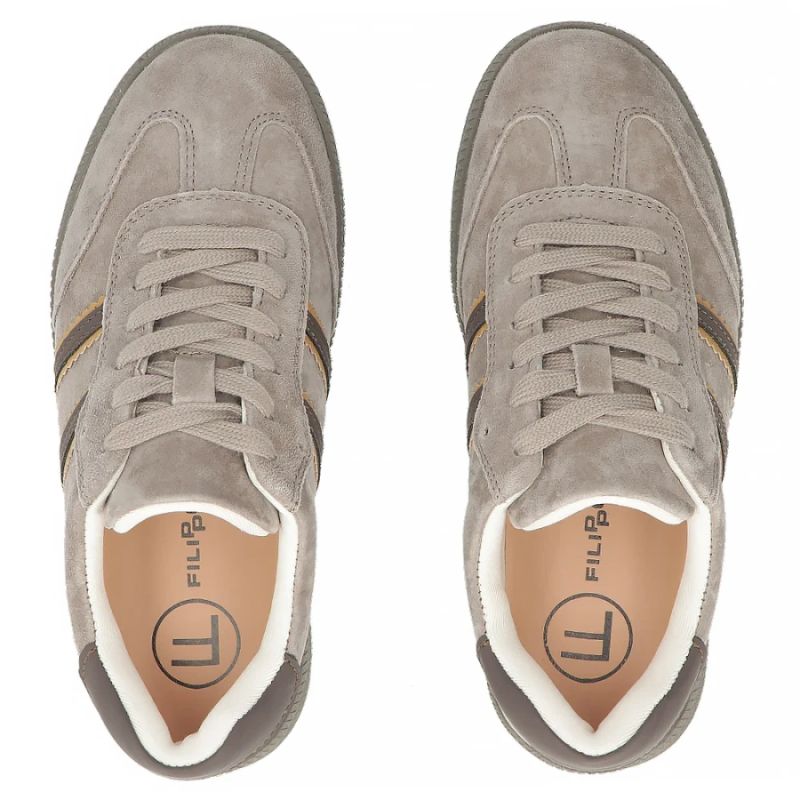 Women's leather shoes, sneakers, beige, Filippo DP7984