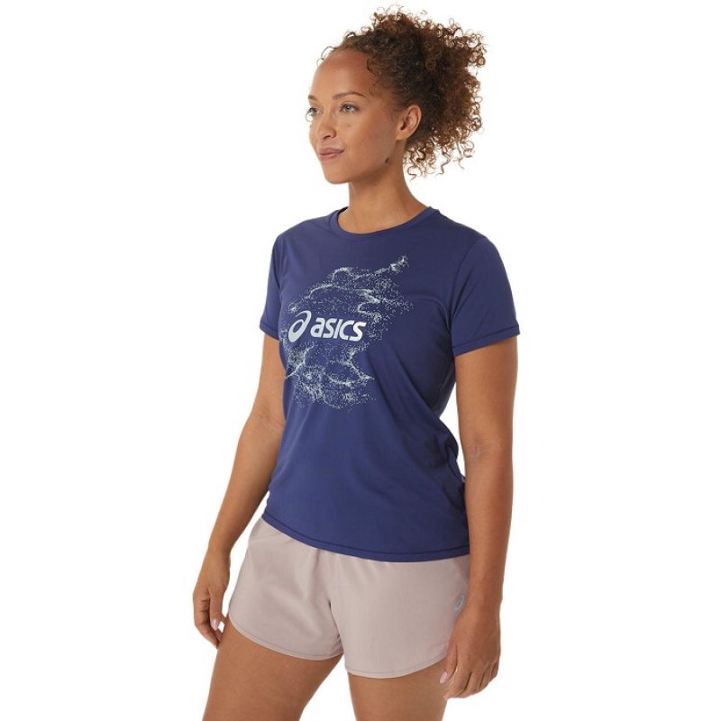 Asics Nagino Graphic Run SS Top W 2012C752-405 T-shirt Clothing/Running Asics