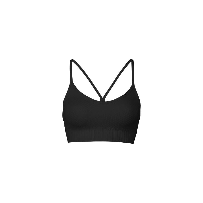 CASALL Seamless Graphical Rib Sports Top black Import z PMSport Your Sports Performance