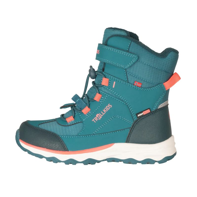 Trollkids Kids’ Hafjell Winter Boots XT dusty teal/coral pink/midnight petrol (585-364)