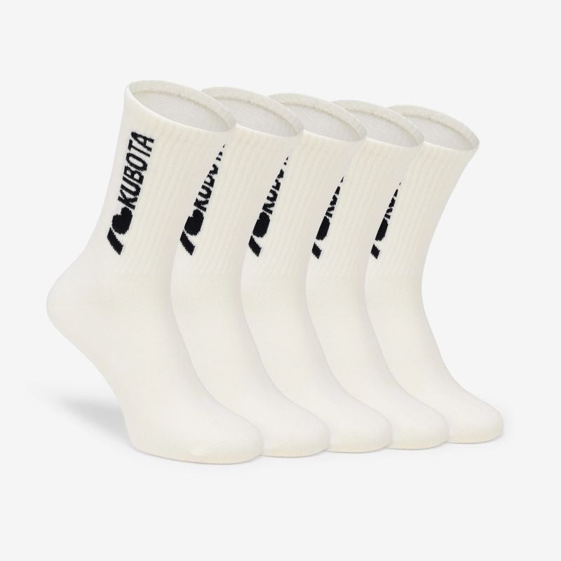 Kubota 5-pack of i love kubota socks cream K25SS-300-002-01-5 Kubota