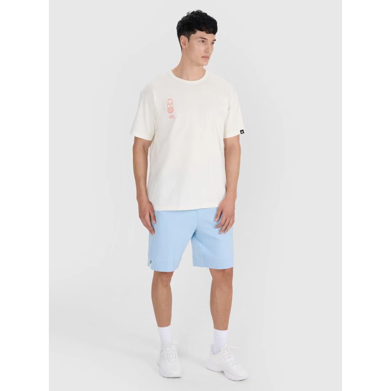Men's oversized printed T-shirt 4F 4FRSS25TTSHM2652-11S *Kategoria tymczasowa Your Sports Performance