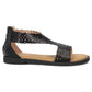 Women's openwork black sandals Filippo DS7889