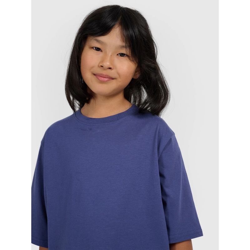 Oversized T-shirt with print for girls 4F 4FJRAW25TTSHF3187-33S *Kategoria tymczasowa Your Sports Performance