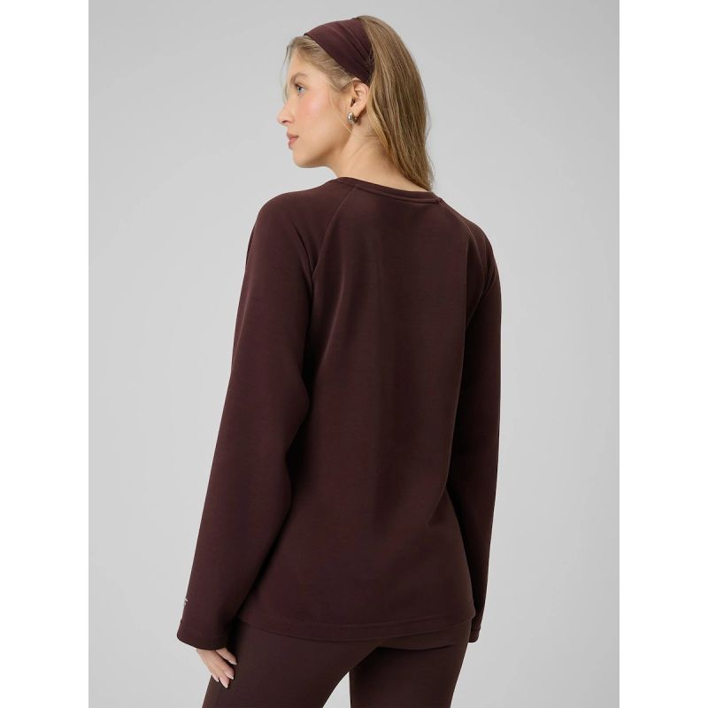 Women's regular sweatshirt with ties and modal 4F 4FRSS26TSWSF2784-80S