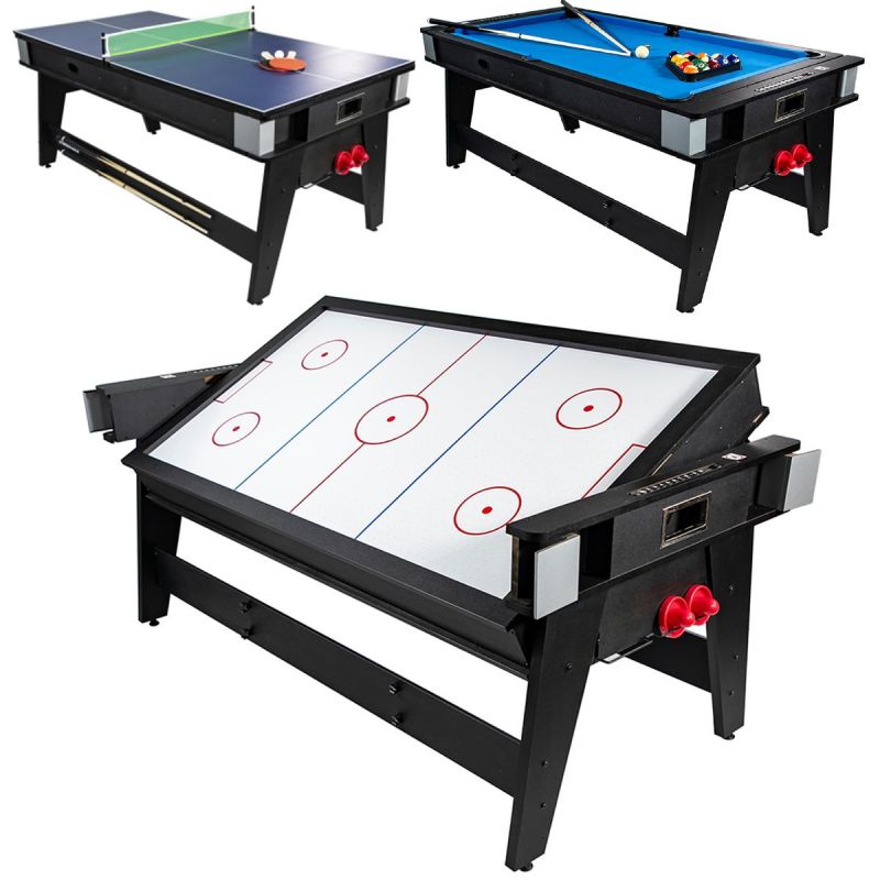 4-IN-1 MULTIGAMING TABLE BILLIARDS TABLE TENNIS HOOK-UP DINING TABLE 189x94.1x81.3CM ENERO Accessories Your Sports Performance