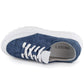 Women's blue leather platform shoes Vince Vinceza