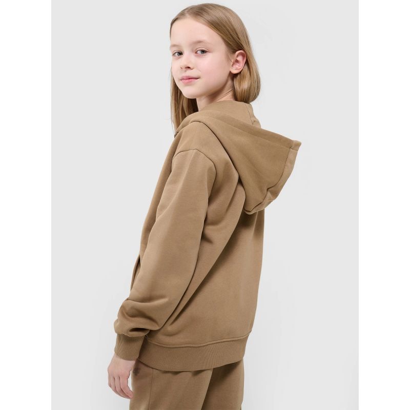 Girls' sweatshirt with a hood, 4F Junior 4FJRAW24TSWSF1830-83S *Kategoria tymczasowa Your Sports Performance
