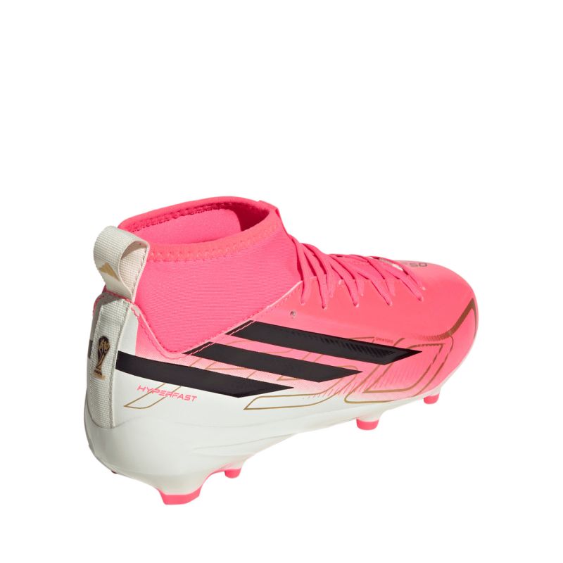 Adidas F50 Hyperfast League Mid FG Kids Soccer Shoes Pink KK1315