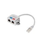 Lanberg AD-0026-S adapter (RJ45 M - 2 x RJ45 F; gray color) Kable i adaptery/Adaptery, przejściówki Your Sports Performance