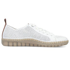 Women's leather openwork shoes white Rieker N2405-80 Rieker