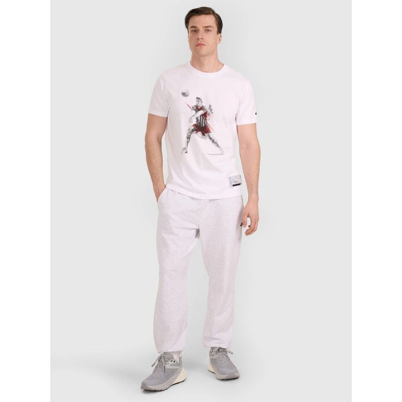 Men's regular t-shirt with volleyball print 4F 4FRAW25TTSHM3237-10S Clothing Your Sports Performance