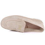 Women's suede lords shoes beige Vinceza 62271 Vinceza
