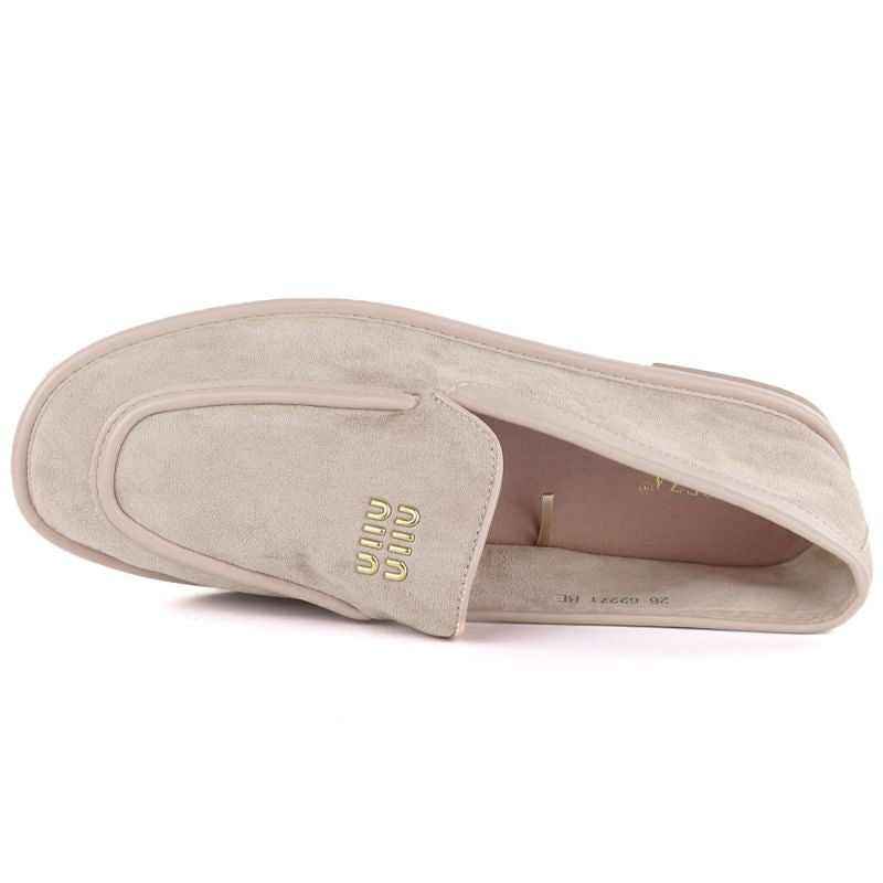 Women's suede lords shoes beige Vinceza 62271 Vinceza