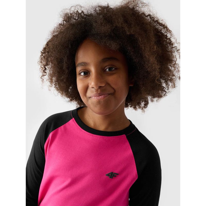 Longsleeve regular plain girls 4F Junior 4FJWAW24TLONF291-55S *Kategoria tymczasowa Your Sports Performance