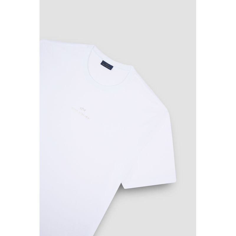 Paul&Shark Men's Cotton T-shirt White and Gold 99311008-10E - Classic Cut, Logo