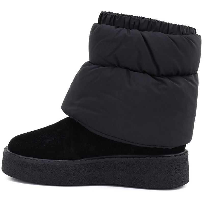 Black leather platform snow boots Big Star UU274731