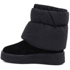 Black leather platform snow boots Big Star UU274731