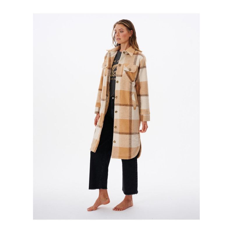 RIP CURL Breeze Check Jacket camel Rip Curl