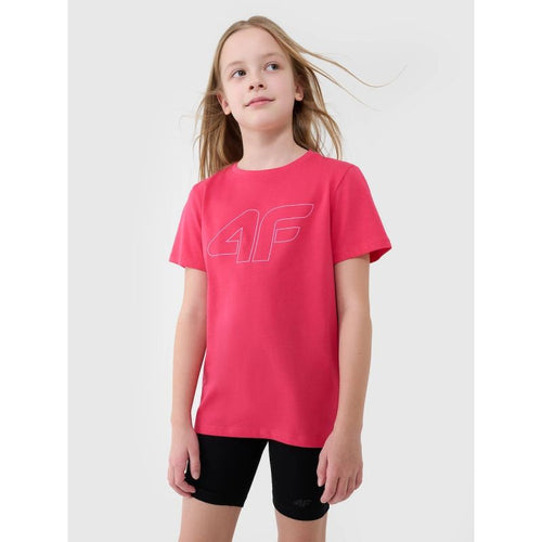 Girls' regular printed T-shirt 4F 4FJWSS25TTSHF2176-55S 4f