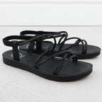 Women's Roman sandals with zircons, black Filippo DS6884 Footwear Your Sports Performance