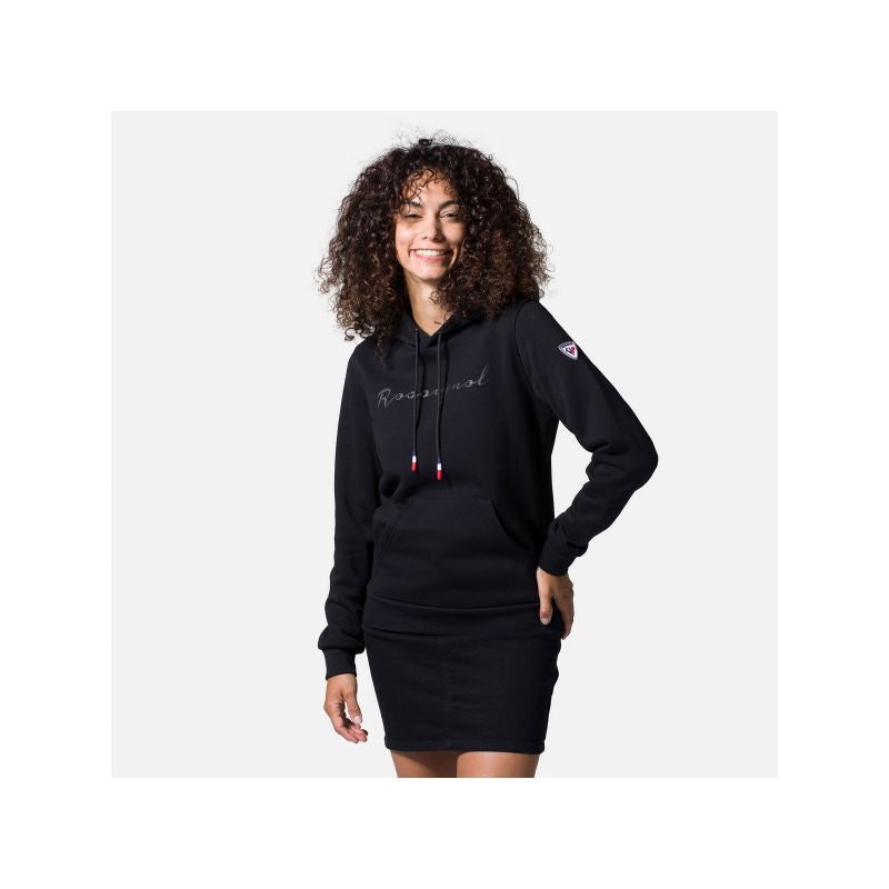 ROSSIGNOL W Logo Sweat Hood Fl black Import z PMSport Your Sports Performance