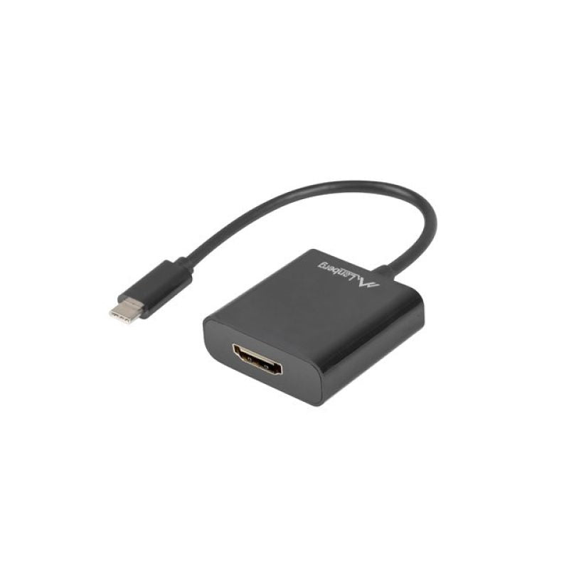 Lanberg AD-UC-HD-01 Adapter (USB type CM - HDMI F; 0.15m; black) Kable i adaptery/Adaptery, przejściówki Your Sports Performance