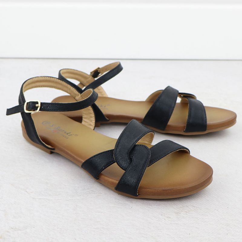 Black women's sandals S.Barski KV51-022 Footwear Your Sports Performance