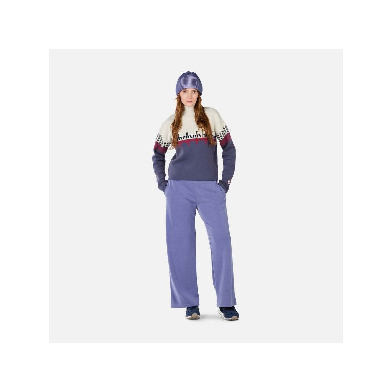 ROSSIGNOL W PATTERNED TN SWEATER blue women's sweater