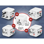 GEMBIRD UNIVERSAL TRAVEL ADAPTER WHITE Kable i adaptery/Adaptery, przejściówki Your Sports Performance