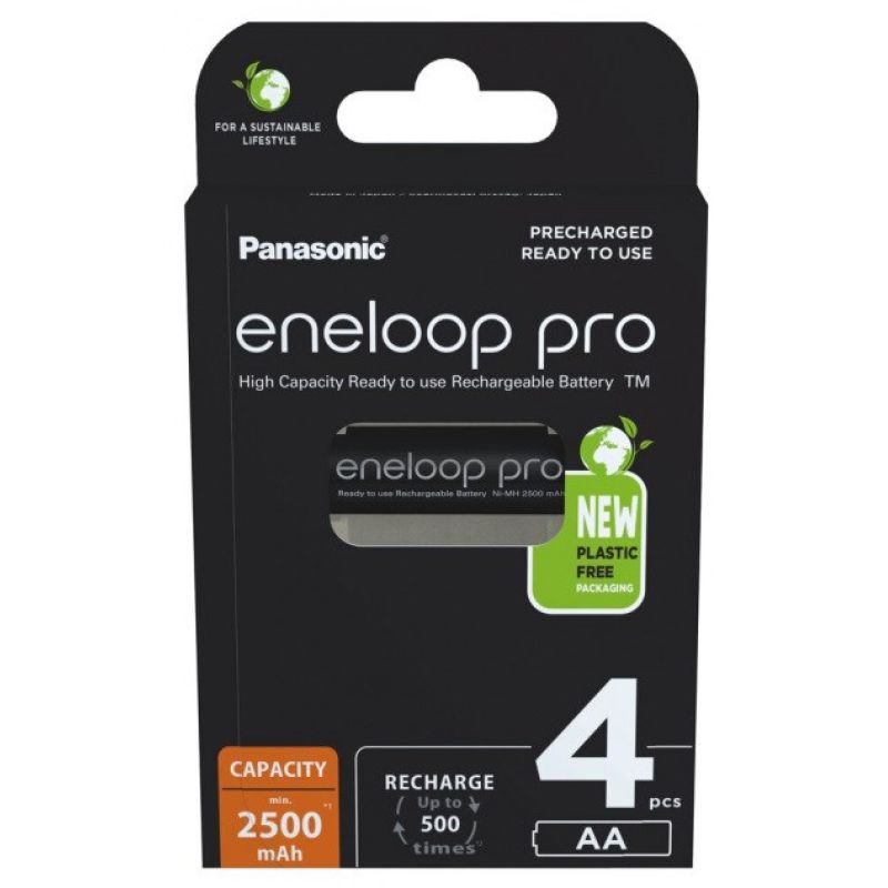 PANASONIC ENELOOP PRO AA 2500mAh 4 pcs Baterie, akumulatorki i ładowarki/Akumulatorki Your Sports Performance