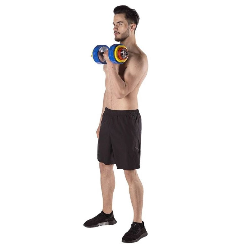 Colorful dumbbells with barbell function in a HMS SKC20 case 2 x 10 kg In preparation Your Sports Performance