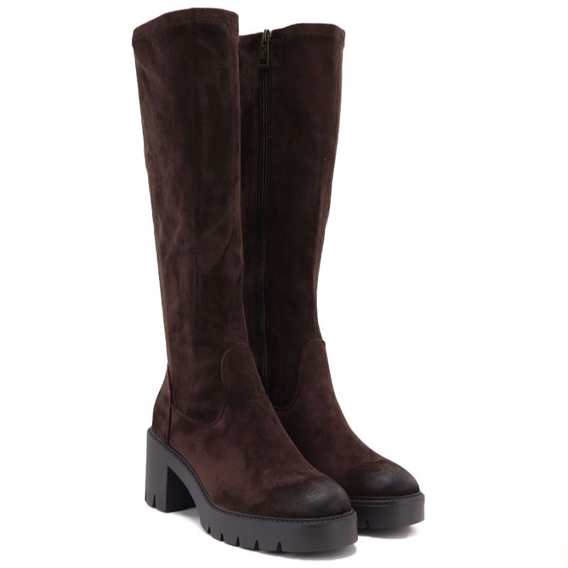 Women’s chocolate-brown suede insulated boots Vinceza 58332