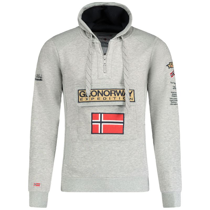 Geographical Norway 3/4 Gymclass sweatshirt 100 M WU4184H/GN B-Grey Clothing/Outdoor/Geographical Norway Your Sports Performance