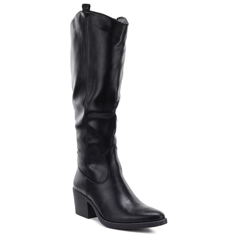 Black cowboy boots with a block heel M.Daszyński SA261-6