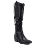 Black cowboy boots with a block heel M.Daszyński SA261-6