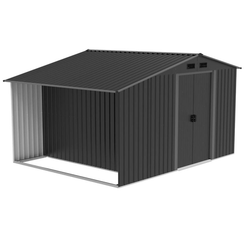 METAL GARDEN TOOL SHELF WITH WOOD SHELF 308X245X202CM Home and Garden/Garden Your Sports Performance