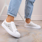 Rieker W RKR641 leather comfort shoes white