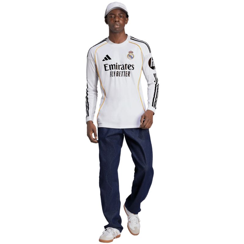 adidas Real Madrid 25/26 Long Sleeve Home Men's Jersey White JN8884 To be categorized Your Sports Performance