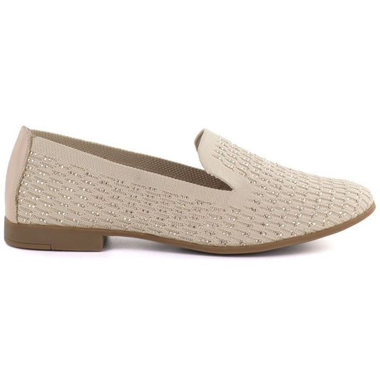 Women's beige lords shoes with zircons Bugatti TT2N4205 Bugatti