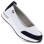 Leather ballet flats with a thick sole, openwork, white Jezzi 7815 To be categorized Your Sports Performance