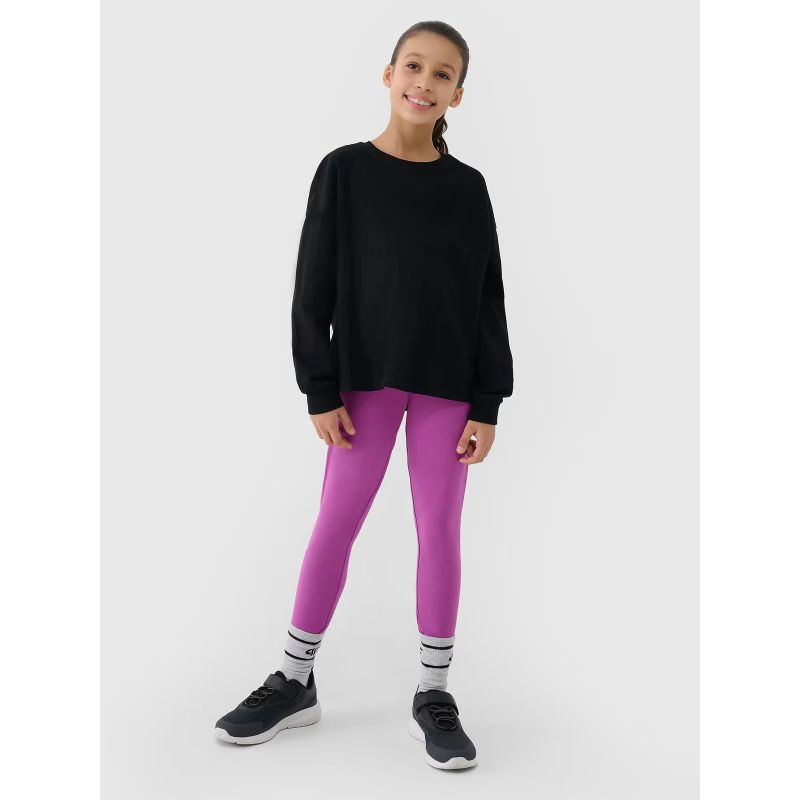 Longsleeve oversize smooth girls 4F 4FJWSS25TLONF377-20S *Kategoria tymczasowa Your Sports Performance
