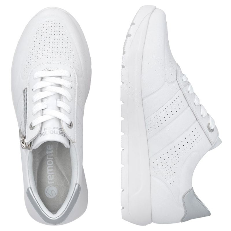 Women's leather sports shoes white Remonte Rieker D2V03-80 To be categorized Your Sports Performance