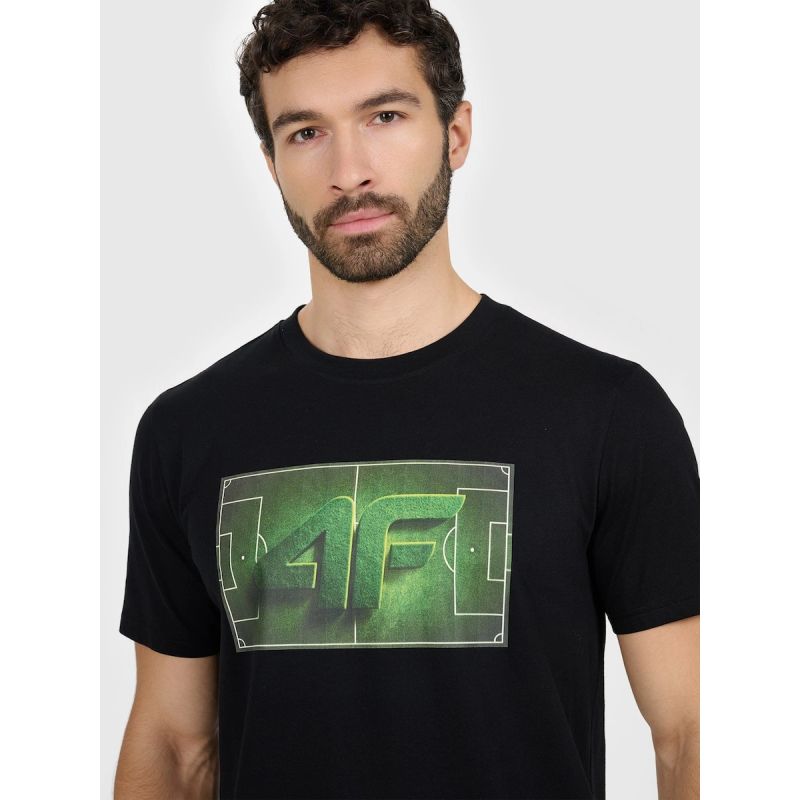 Men's regular printed T-shirt 4F 4FRAW25TTSHM3612-20S