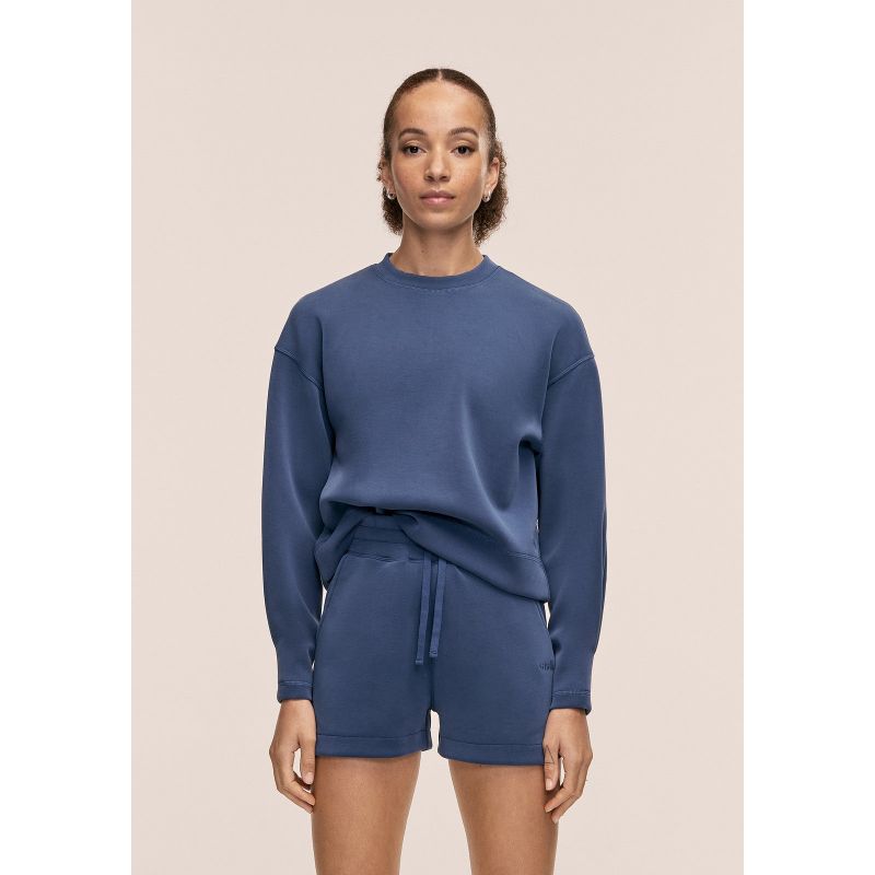 CASALL Women's Peachy Crew Neck Sweatshirt, Navy Blue