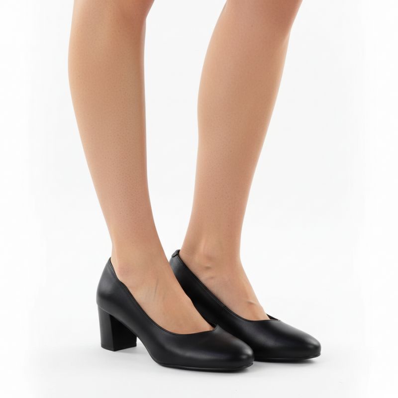 Women's black low-heel pumps Sergio Leone PB177 Footwear Your Sports Performance
