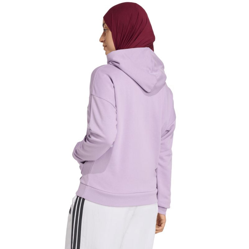Women's adidas Essentials Linear French Terry Hoodie Purple JY0036 In preparation Adidas